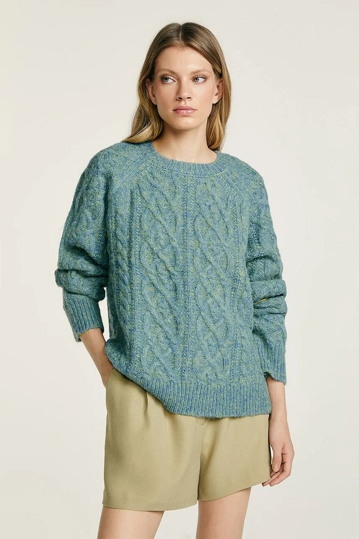 BLUSA TRICOT LAUREN AZUL DENIM NV