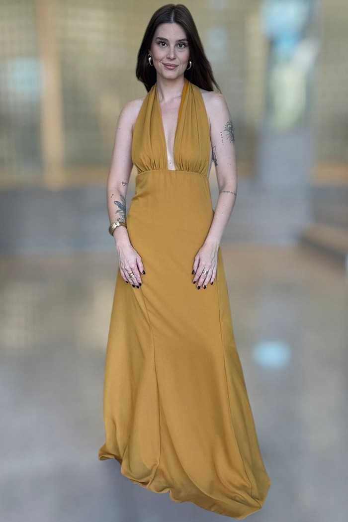 VESTIDO LONGO AMARELO SWIFT FORUM