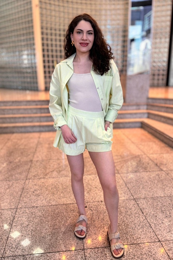 SHORT TRICOLINE LISTRAS FINAS LIMA MY PLACE