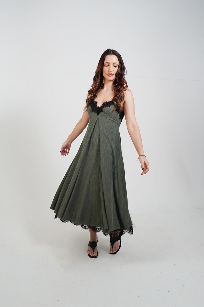 VESTIDO MIDI GABY VERDE NV