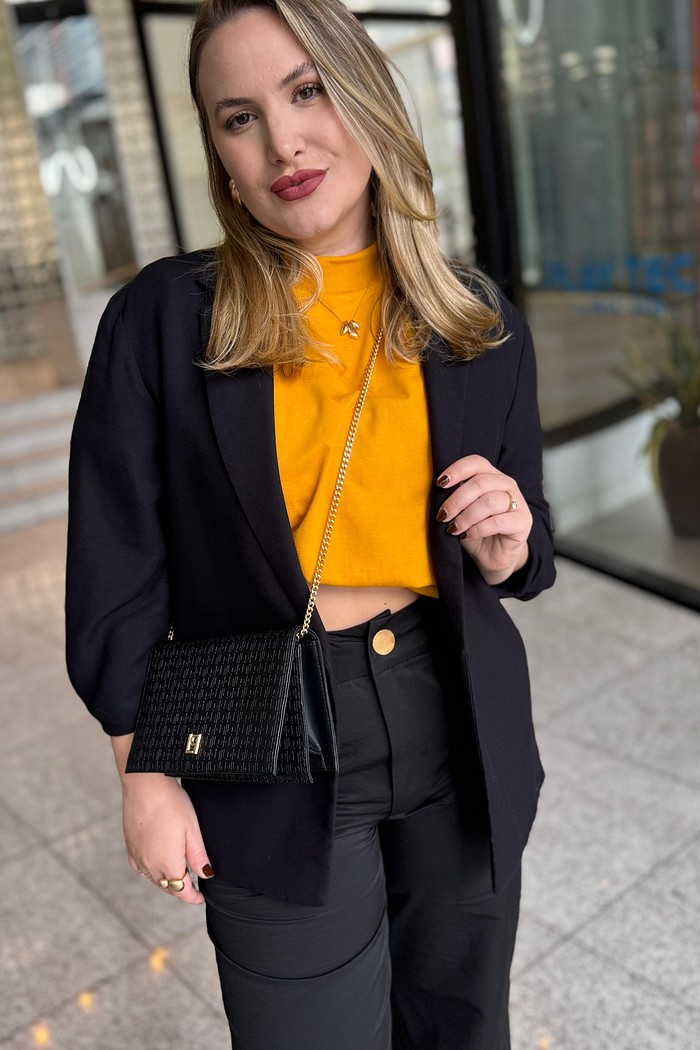 CALÇA  CENOURA PRETA MORENA ROSA