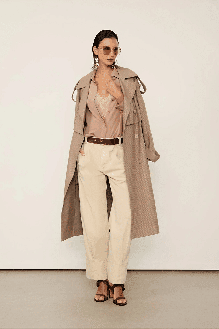 CALCA DE SARJA BEGE ANIMALE