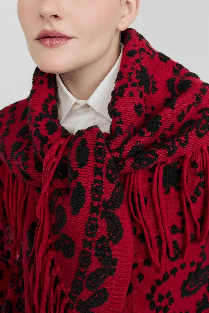 CASACO TRICOT ELIANA  VERMELHO SALSA NV