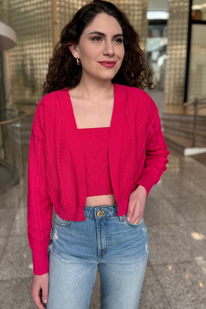 TWIN SET PONTO TRANCA TRICOT CHERRY MY PLACE