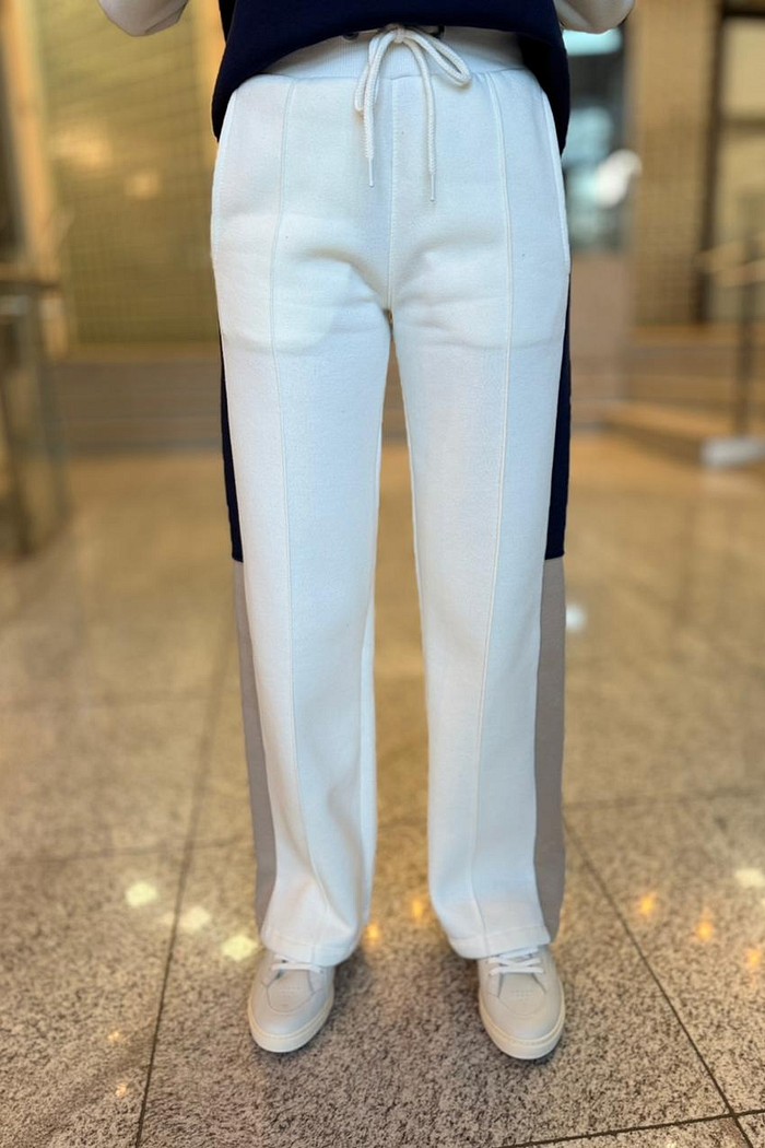 CALCA MOLETOM RECORTES OFF WHITE  CALVIN KLEIN