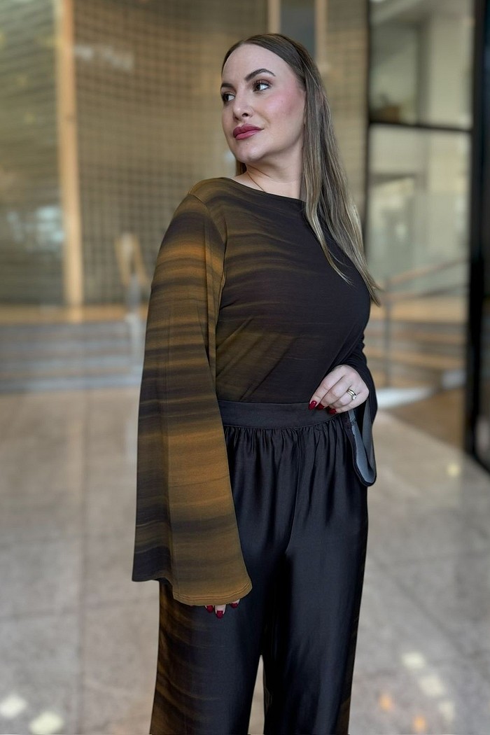 BLUSA ESTAMPADA GOLDEN GRADIENT FORUM