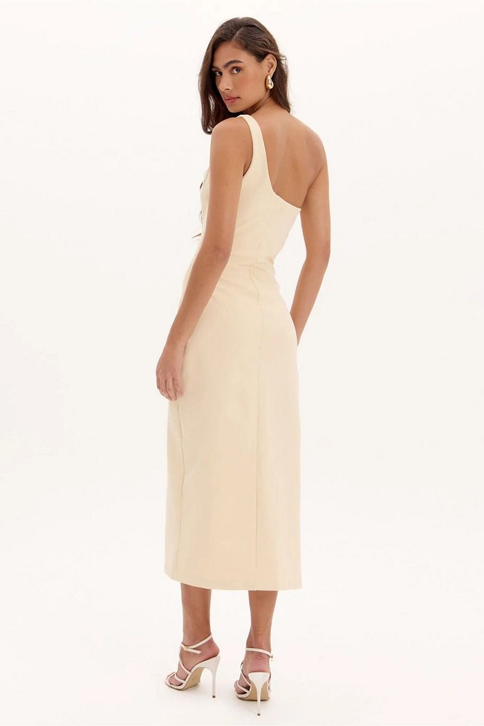 VESTIDO SUPER MIDI LATERAL VAZADA LANÇA PERFUME