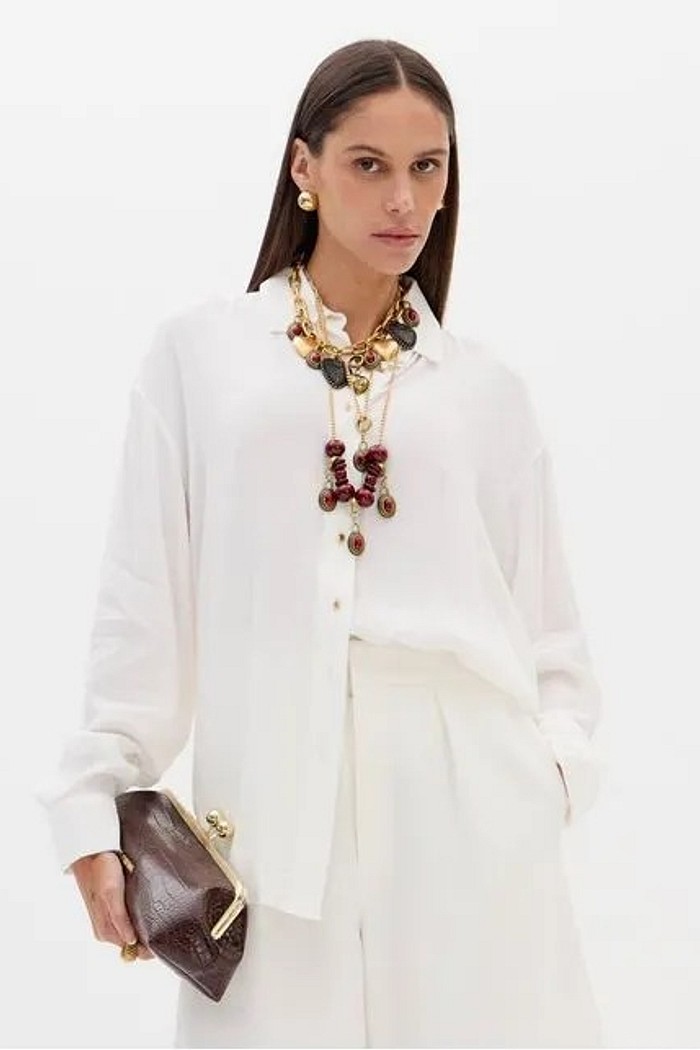 CAMISA MANGA LONGA  BRANCO LANÇA PERFUME