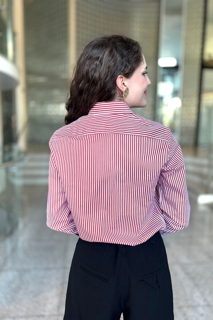 CAMISA LISTRAS CHARLOTTE VERMELHO NV