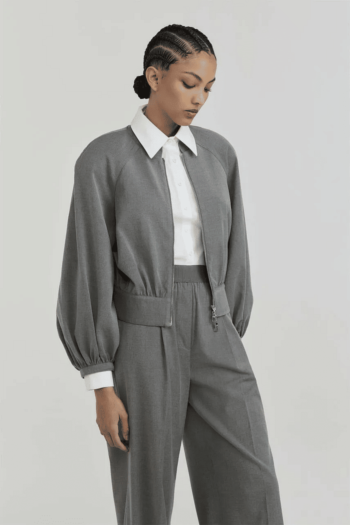 JAQUETA SHANTAL  CINZA MESCLA NV