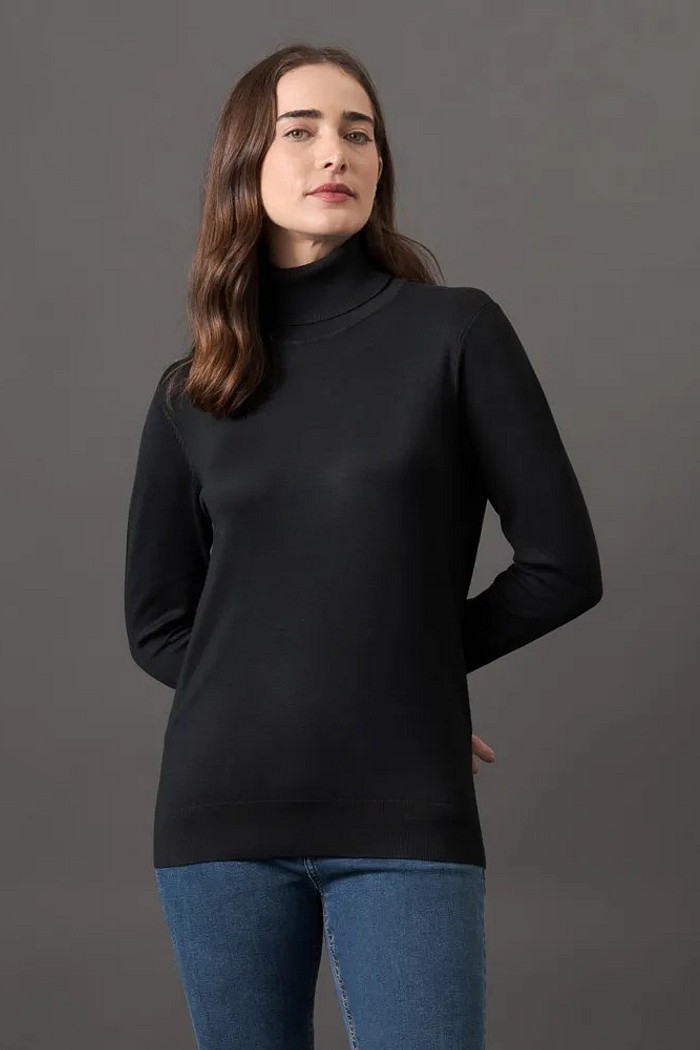 SUETER  BASICO GOLA ALTA PRETO CALVIN KLEIN