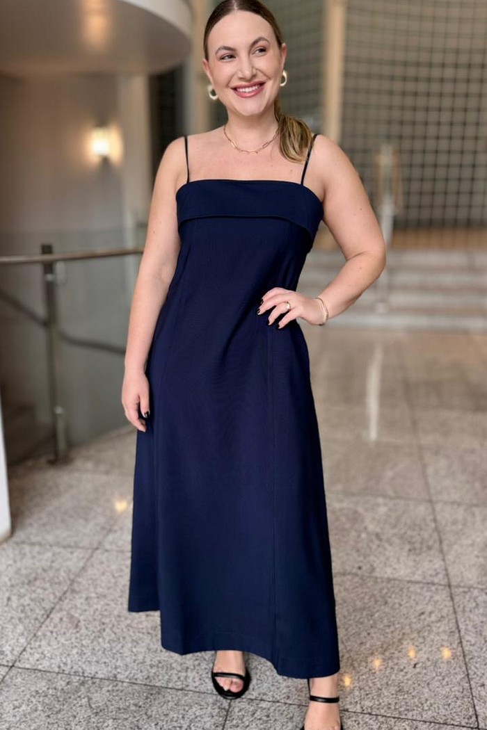 VESTIDO AMIRI AZUL MARINHO