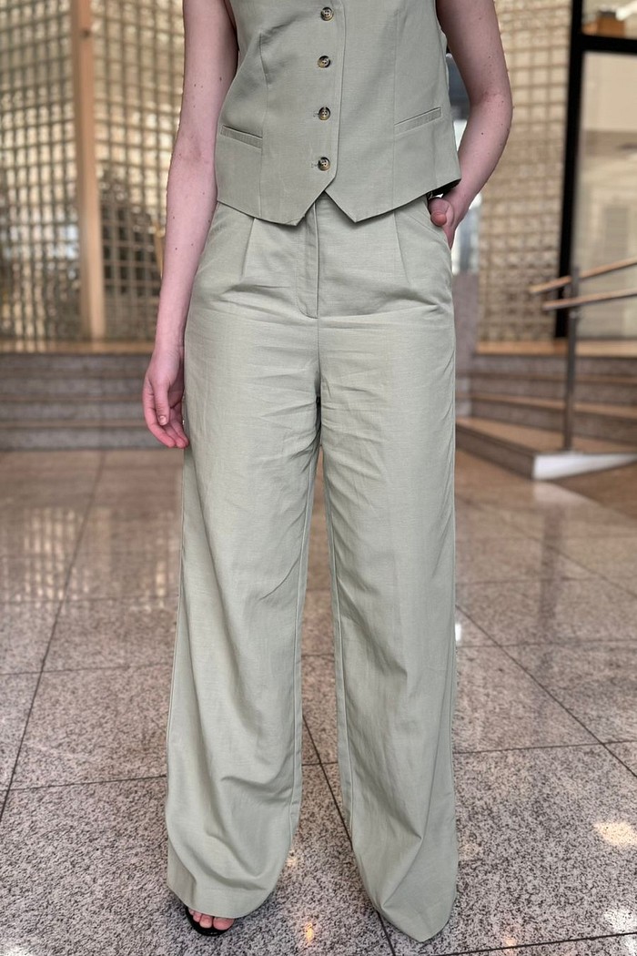 CALCA WIDE VERDE ALECRIM MY PLACE