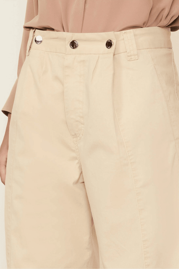 CALCA DE SARJA BEGE ANIMALE