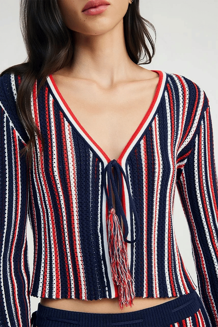 CASAQUETO TRICOT MARIE AZUL RETRO NV