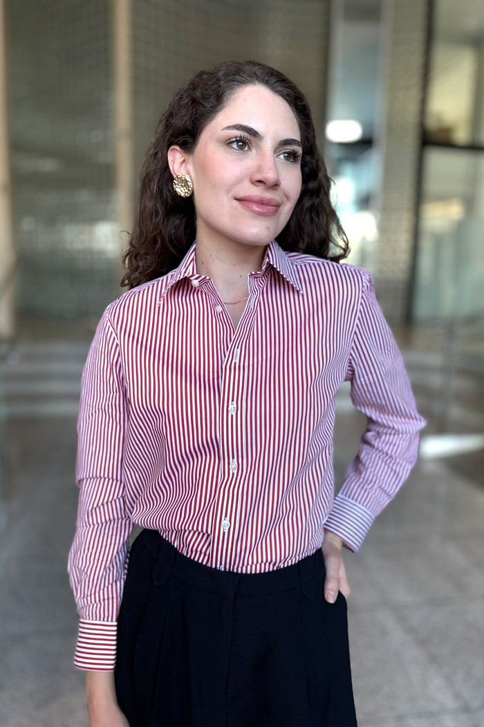 CAMISA LISTRAS CHARLOTTE VERMELHO NV