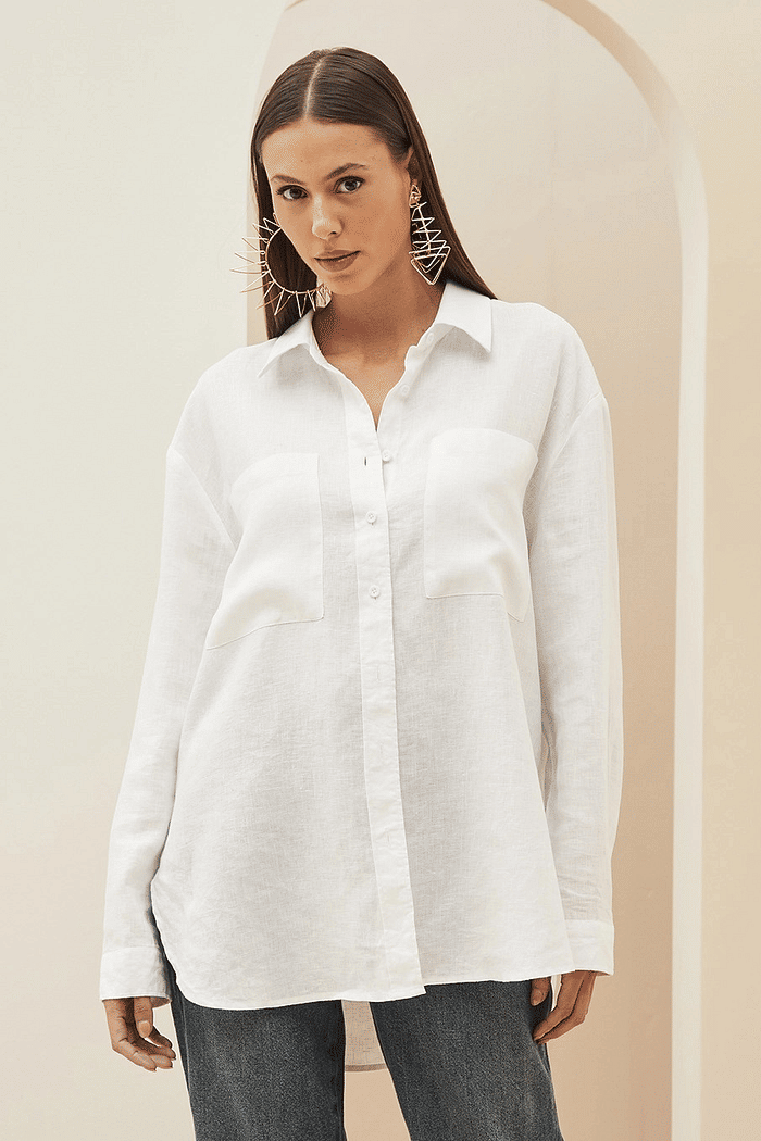 CAMISA LINHO OFF SHELL  OFF WHITE FORUM