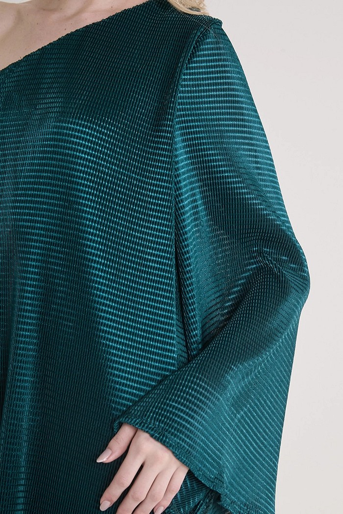 VESTIDO CURTE MANGA ÚNICA TEXTURIZADO FORUM