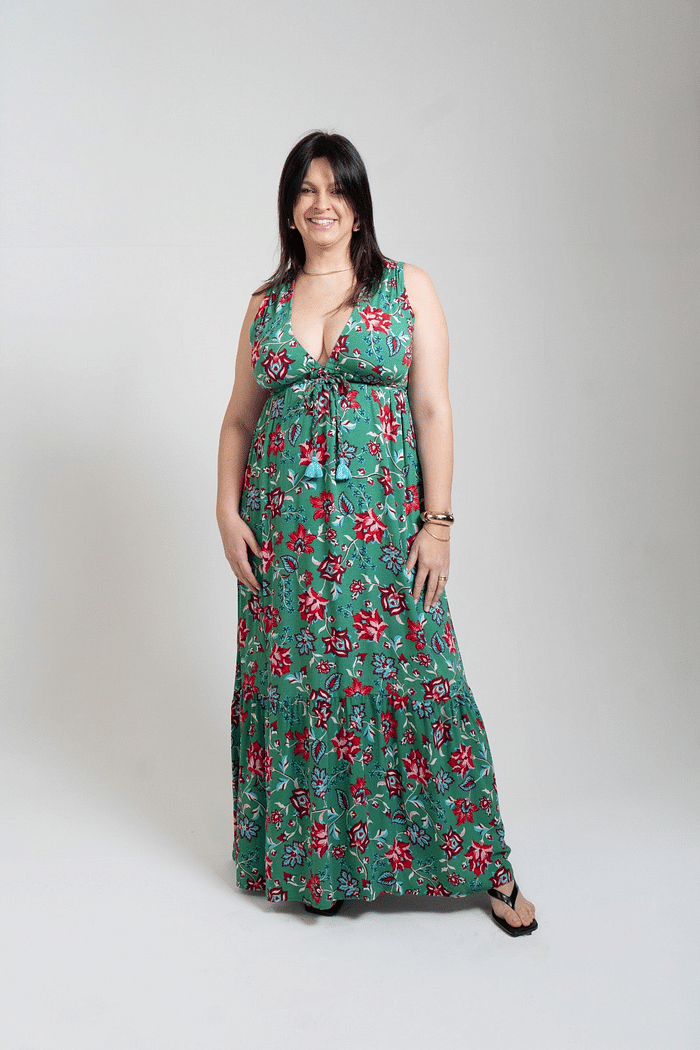 VESTIDO LONGO EST PAPRICA CANTÃO