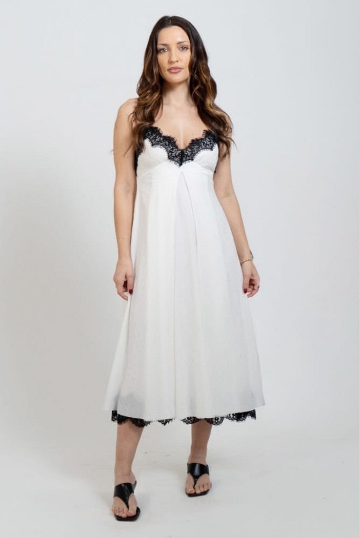 VESTIDO MIDI GABY OFF WHITE NV