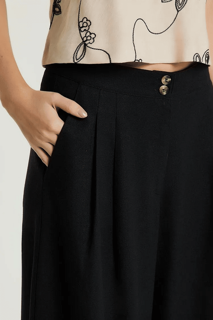 CALCA AMPLA PRETO MY PLACE