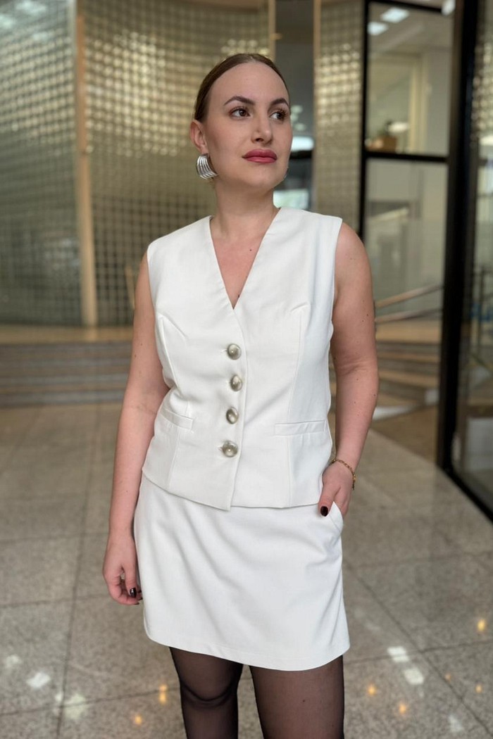 COLETE ALONGADO OFF WHITE LANÇA PERFUME