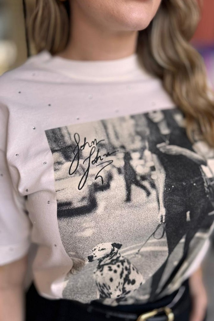 T SHIRT NY STREET OFF WHITE  JOHN JOHN