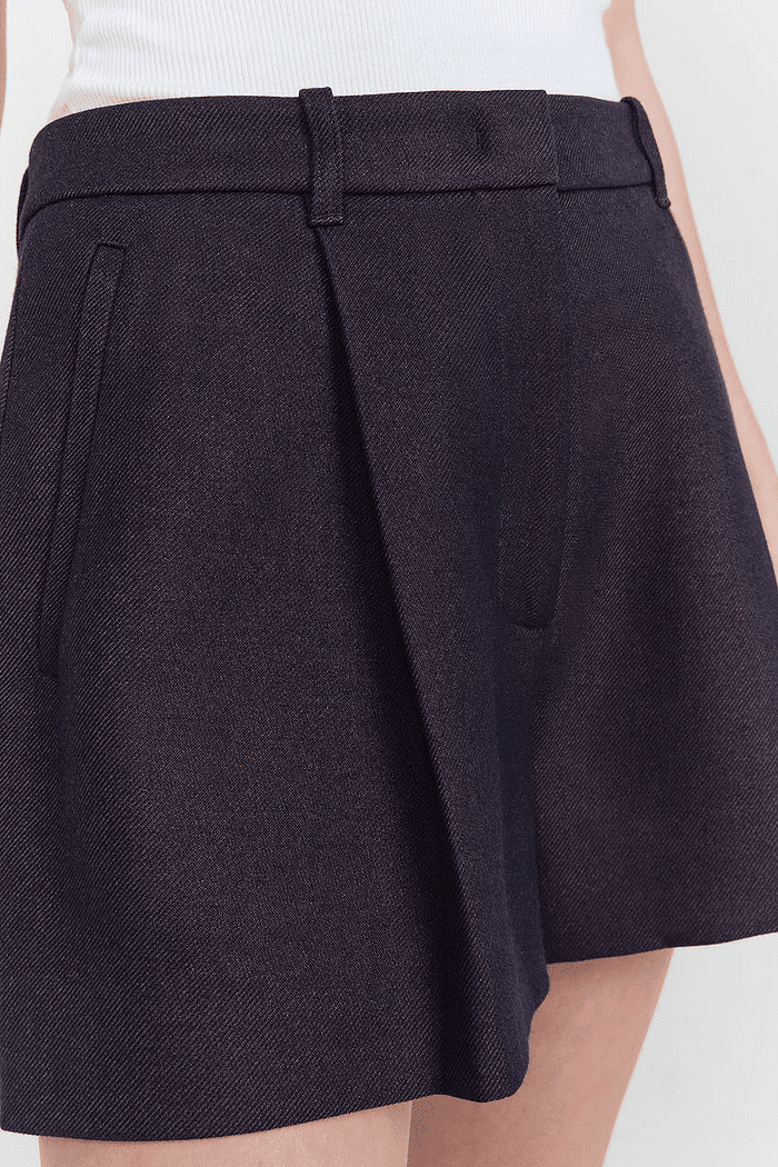 SHORTS VIRGINIA  MARROM SUEDE NV