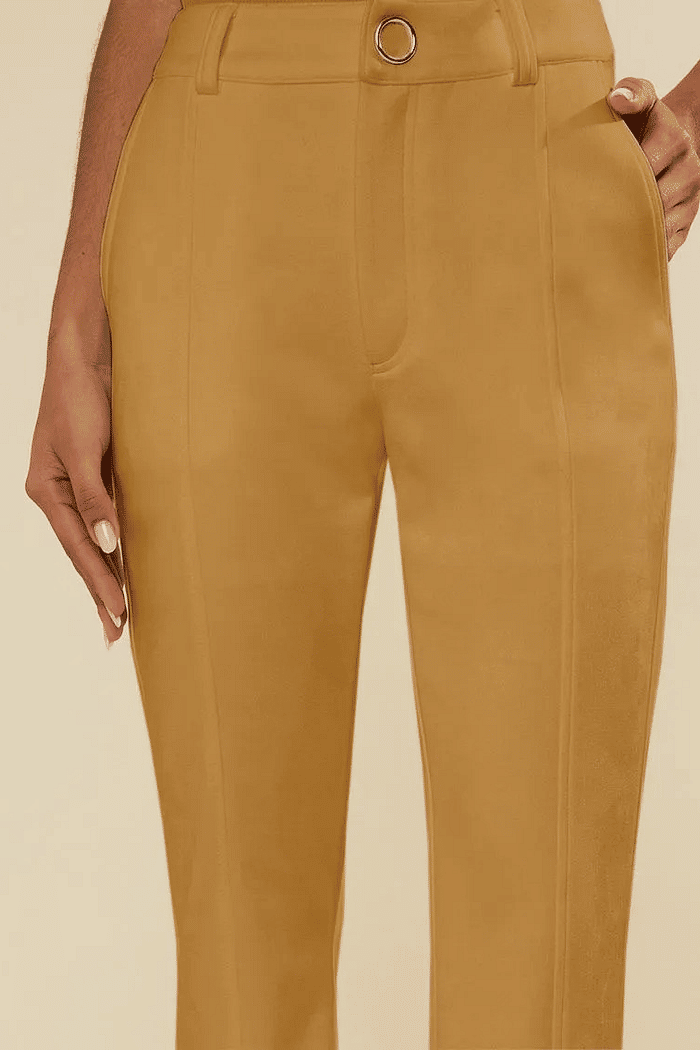 CALCA BOOT CUT ALTA CAMEL MORENA ROSA