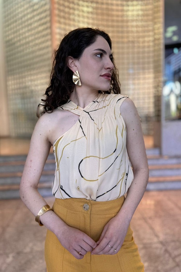 BLUSA OMBRO NO FRANZIDO ANIMALE