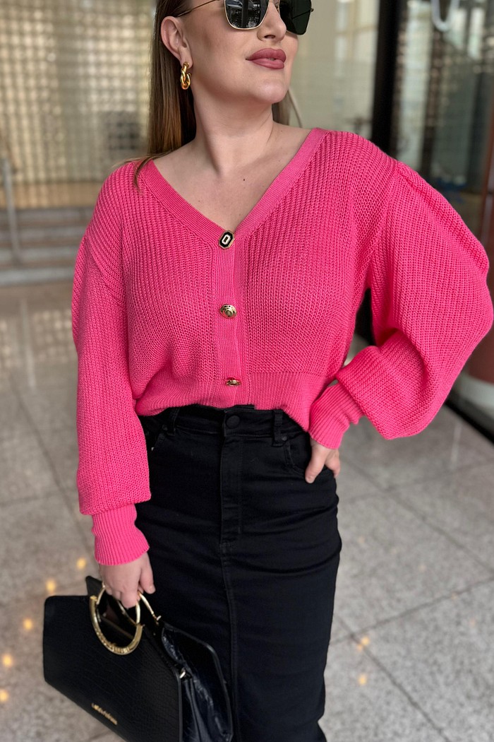 CARDIGA CURTO MANGA BUFANTE LANÇA PERFUME