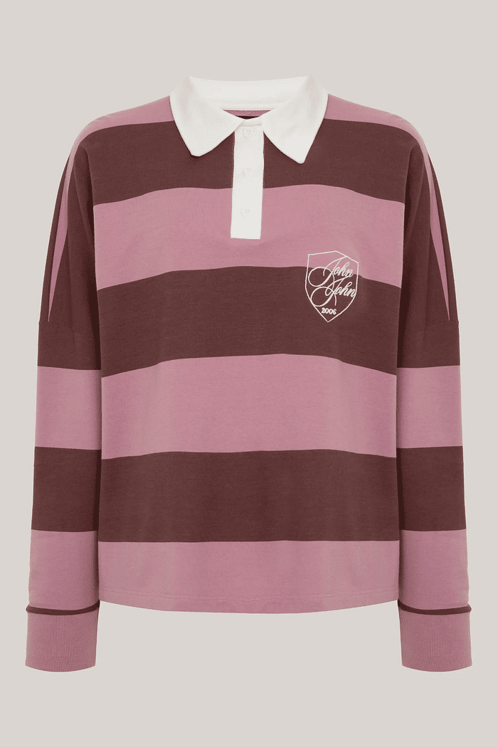 CASACO JJ SPORT STRIPE  ROSA MEDIO JOHN JOHN