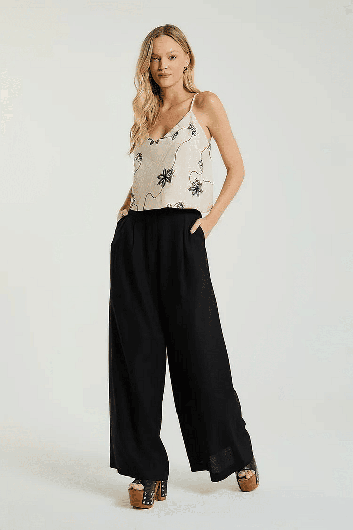 CALCA AMPLA PRETO MY PLACE