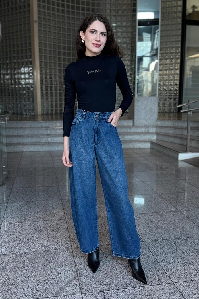 CALÇA JEANS BAGGY BERLIM JOHN JOHN