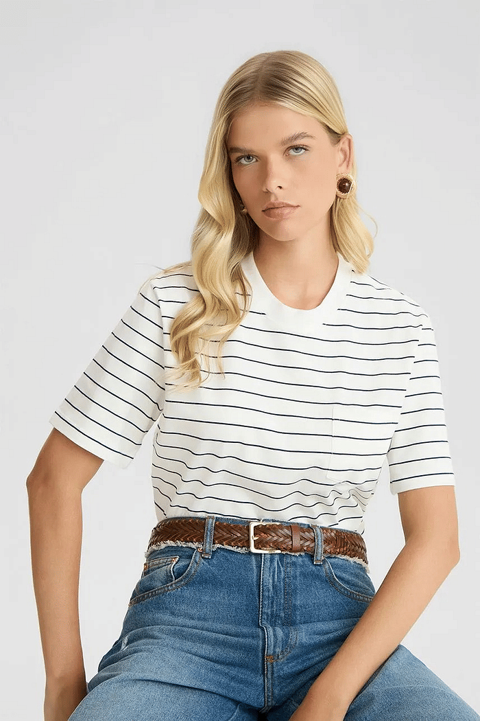 TSHIRT LUNA AZUL RETRO NV