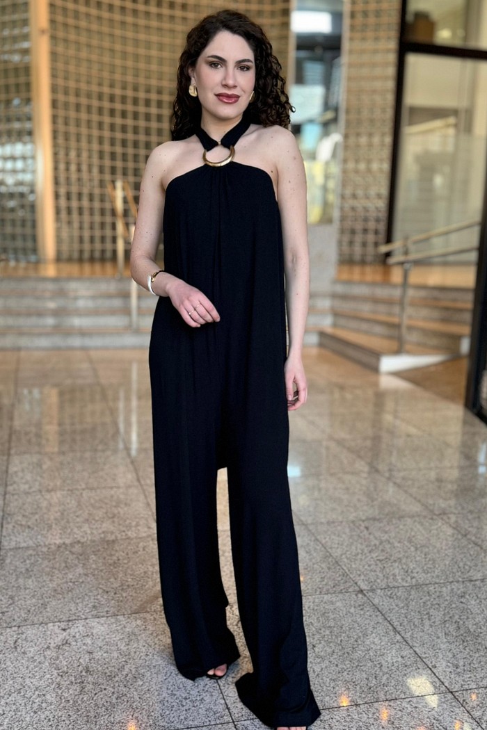 MACACAO LONGO FRENTE UNICA PRETO LANÇA PERFUME