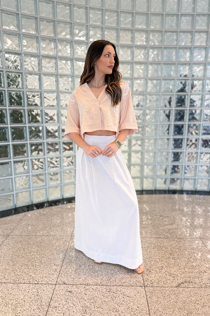 CAMISA C/ BORDADOS AMENDOA MY PLACE