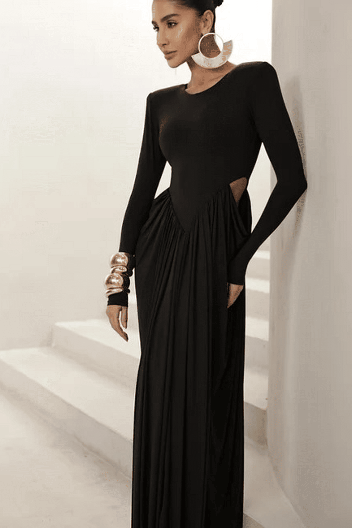 VESTIDO ML DET ABERTO LATERAL