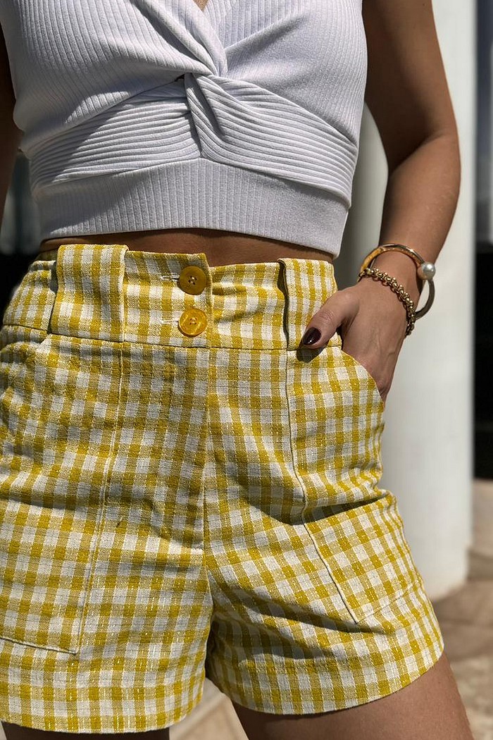 SHORT LINHO VICHY GOLD MY PLACE