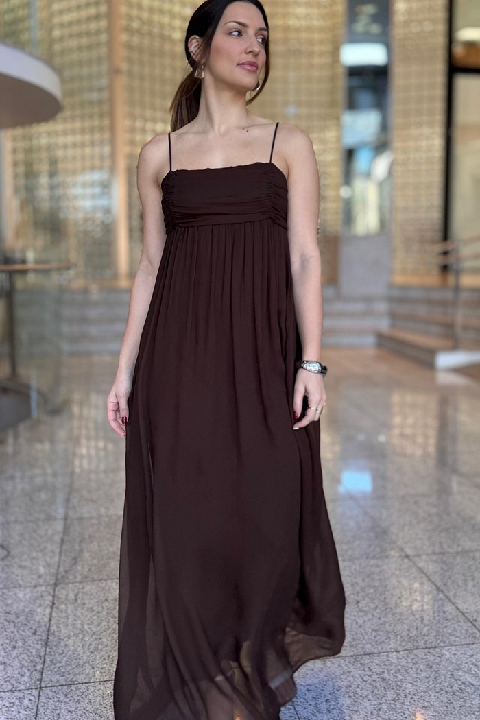 VESTIDO MARROM NOBUCK FORUM