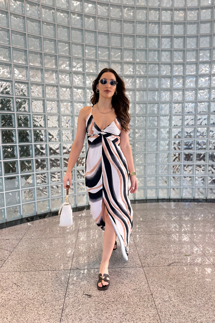 VESTIDO LONGO EST BICHO GRAFICO MY PLACE