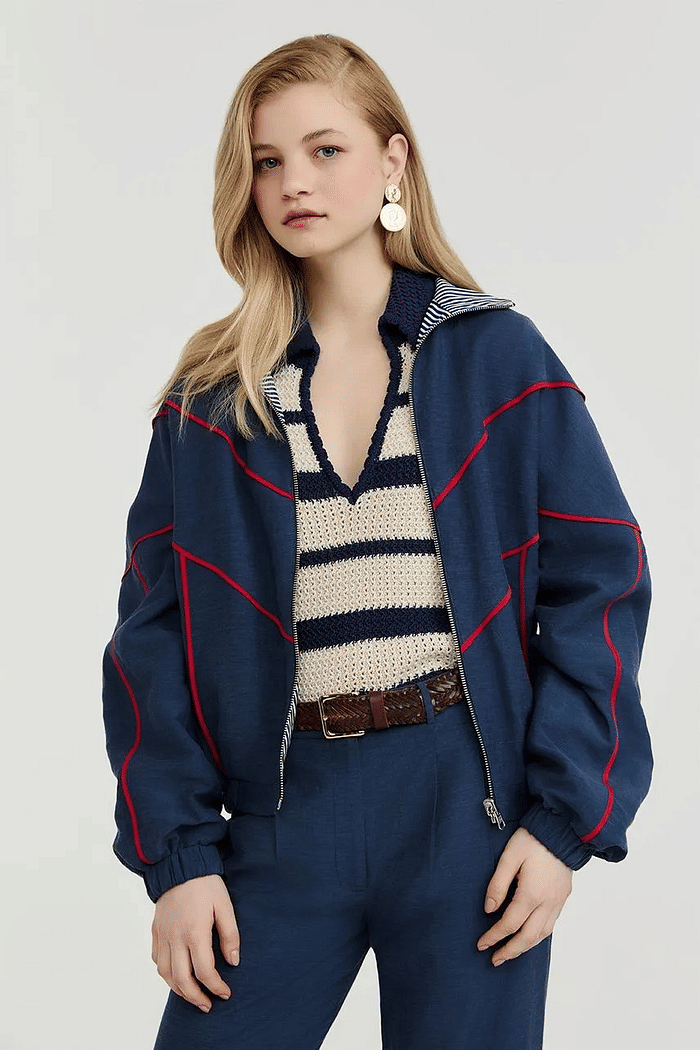 JAQUETA CLARISSA AZUL RETRO NV