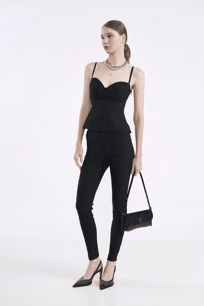 CALCA SKINNY ALFAIATARIA NOSTALGIC PRETA COLCI