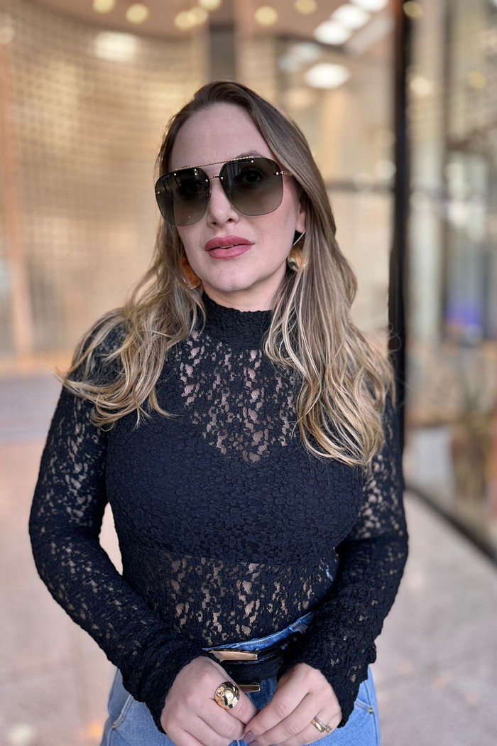 BODY MANGA LONGA ERIKA PRETO NV