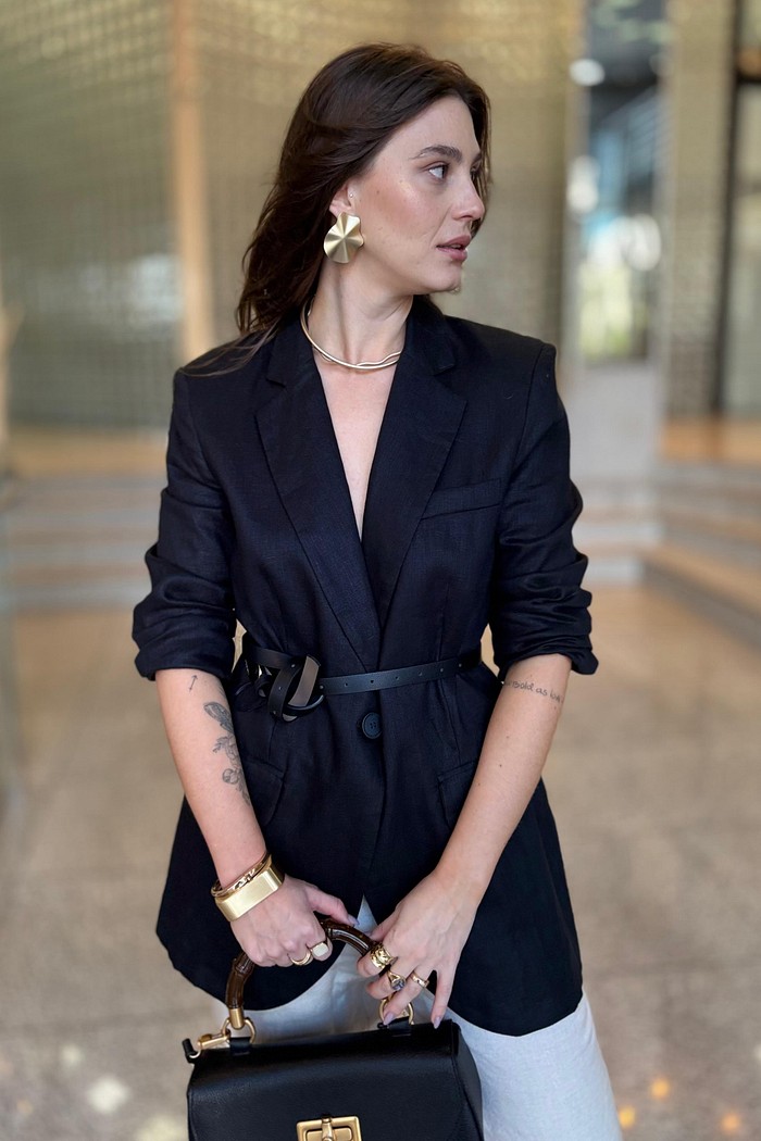 BLAZER LINHO PESADO PRETO ANIMALE