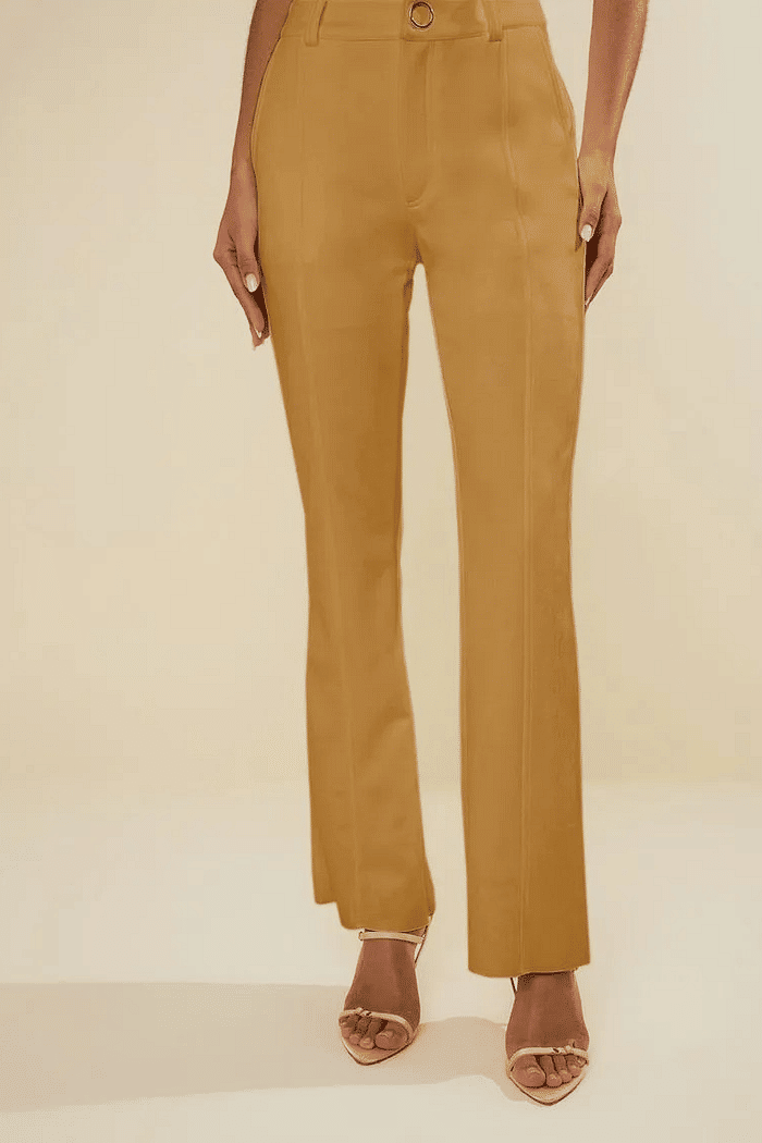 CALCA BOOT CUT ALTA CAMEL MORENA ROSA