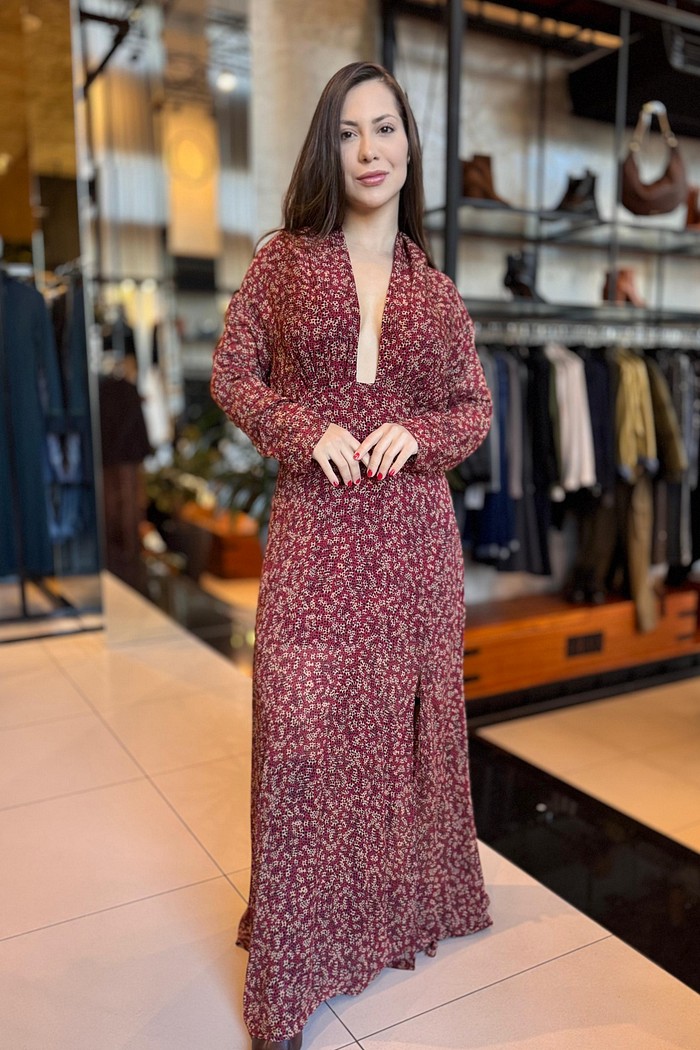 VESTIDO LONGO ONCA RETICULA ANIMALE