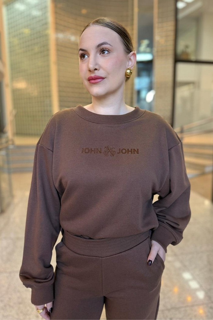 CASACO JJ SHINE CHOCO MARROM JOHN JOHN