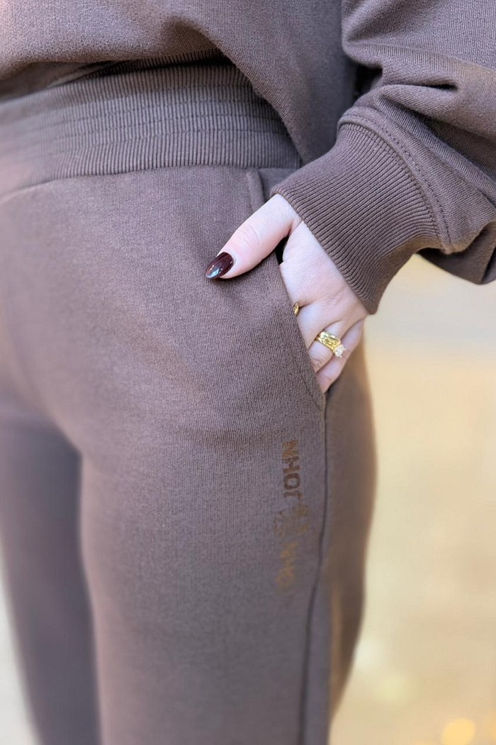 CALCA JJ SHINE CHOCO MARROM JOHN JOHN