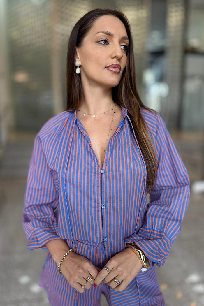 CAMISA VOIL LISTRADO ANIMALE